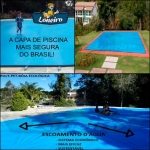 Capa para Piscina Super 3,5m de Diâmetro Redonda Cor Azul / Cinza 24 molas 24 lonafix +1 bóia